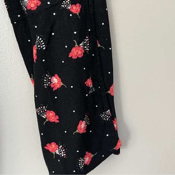 Free people Tegan black red floral print dress size 0 - Picture 8 of 8